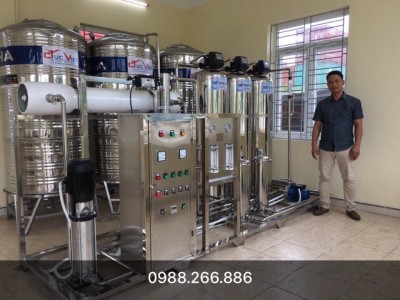 Hệ thống lọc nước và chiết rót đóng chai 2 trong 1 lắp đặt tại Bộ tư lệnh Cảnh Sát Biển vùng I Hải Phòng